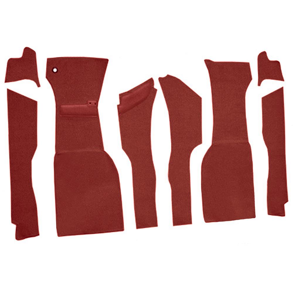1963 Chevrolet Corvette Front Cut & Sewn Carpet Set Foam Loop Red