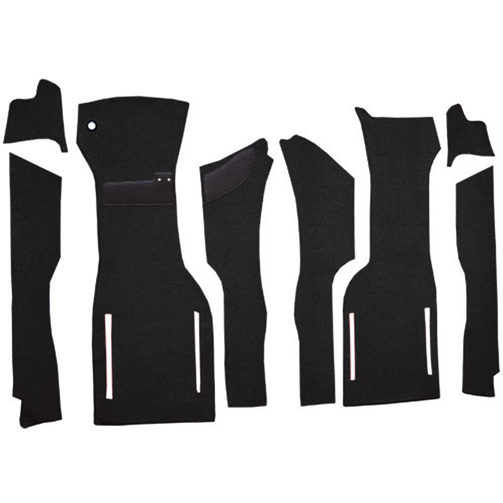 1964 Chevrolet Corvette Front Cut & Sewn Carpet Set Foam Loop Black