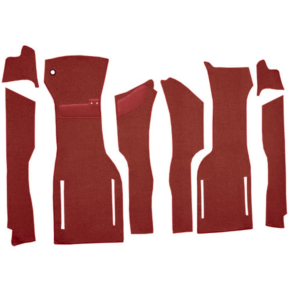 1964 Chevrolet Corvette Front Cut & Sewn Carpet Set Foam Loop Red