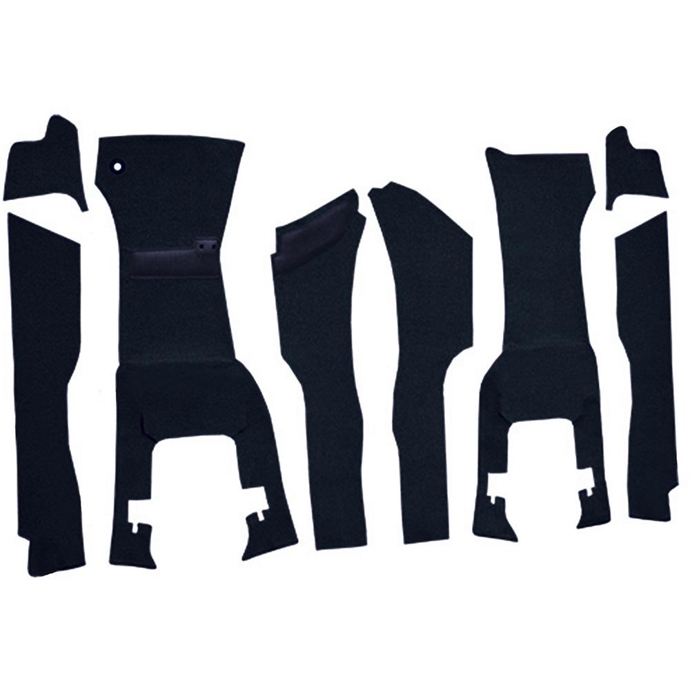 1963 Chevrolet Corvette Front Cut & Sewn Carpet Set w/ Tool Box Cut Out Foam Loop Dark Blue