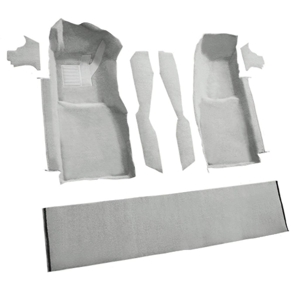 1978-80 Chevrolet Corvette Front Molded Carpet Set w/ Console Strips, Kick Panels & Door Panels Cutpile Silver