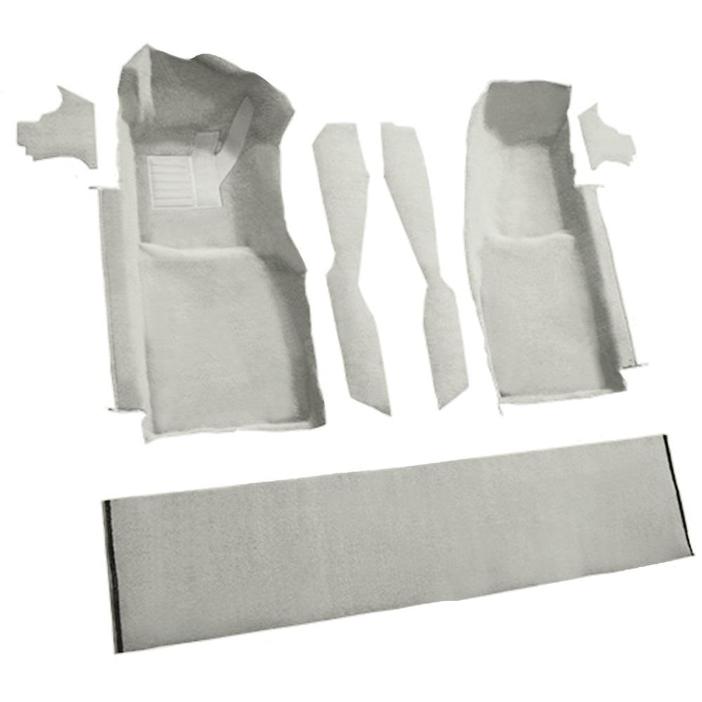 1978-80 Chevrolet Corvette Front Molded Carpet Set w/ Console Strips, Kick Panels & Door Panels Cutpile Oyster / Shale