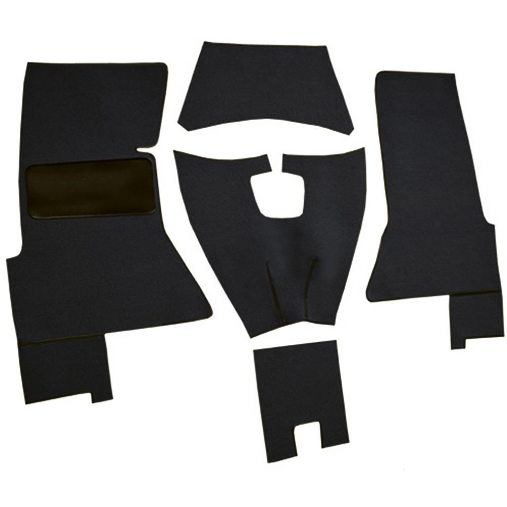 1958 Chevrolet Corvette Complete Cut & Sewn Carpet Set Loop Black