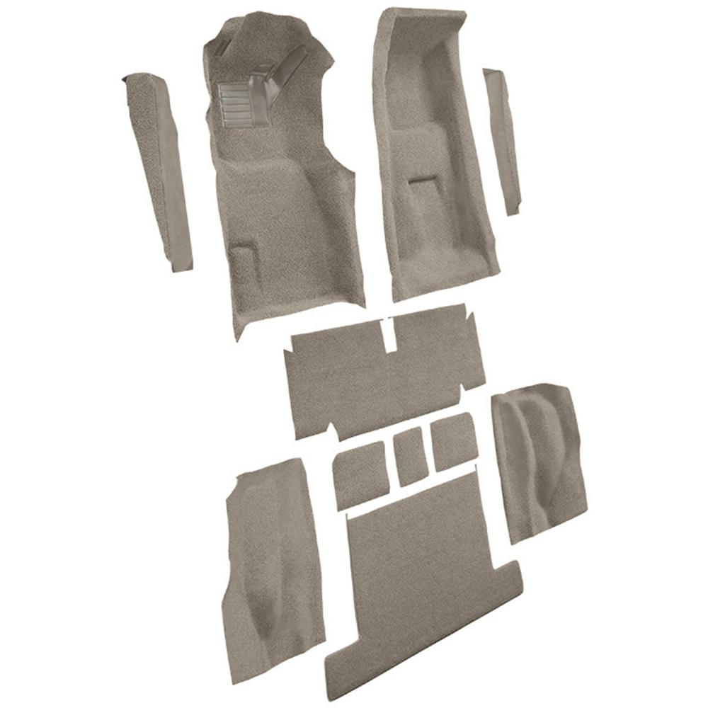 1971-75 Chevrolet Corvette Coupe 4-Speed Complete Molded Carpet Set w/ Heel Pad Cutpile Gray