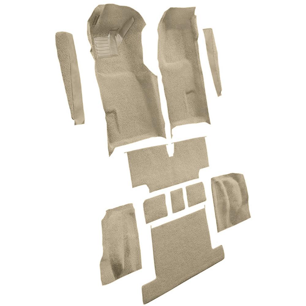 1976 Chevrolet Corvette Complete Molded Carpet Set w/ Heel Pad Cutpile Doeskin/Camel Tan