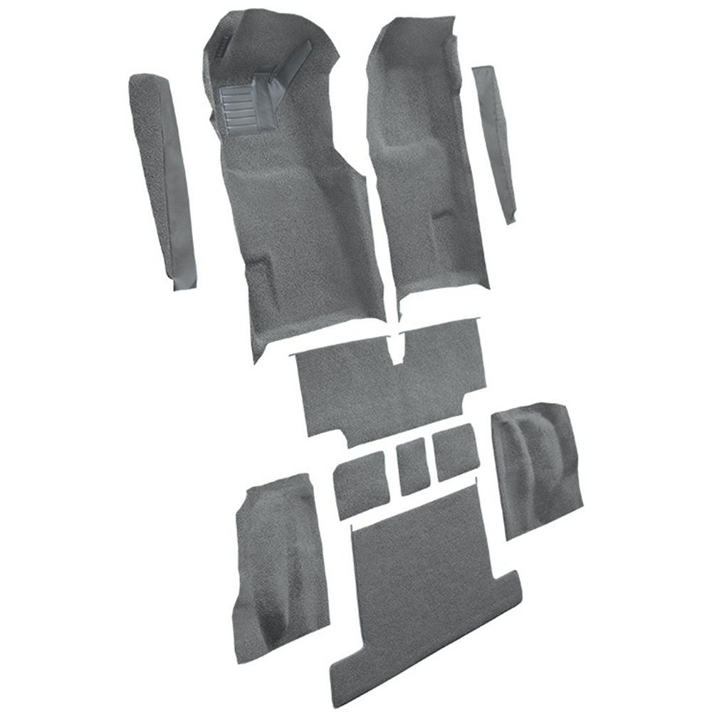 1976 Chevrolet Corvette Complete Molded Carpet Set w/ Heel Pad Cutpile Dark Gray