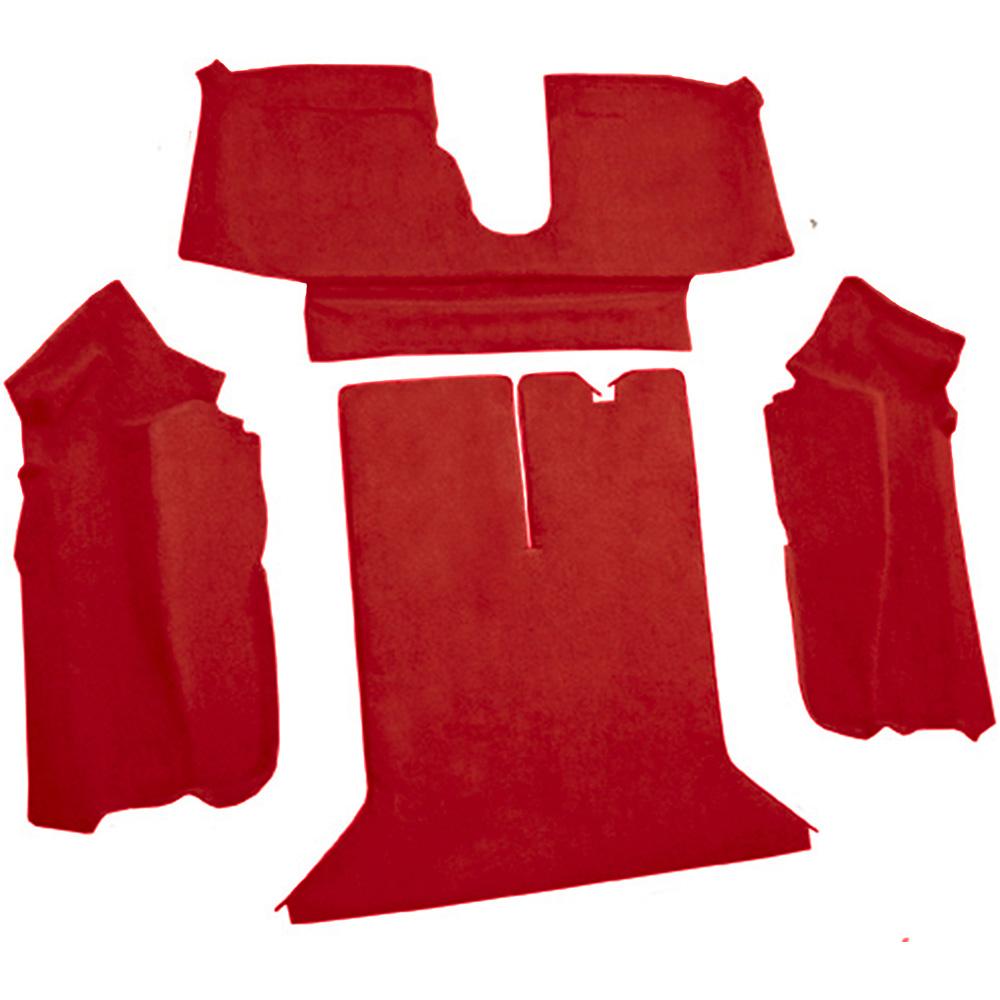 1992-93 Chevrolet Corvette Coupe w/ 1 Door Latch Rear Molded Carpet Cutpile Flame Red