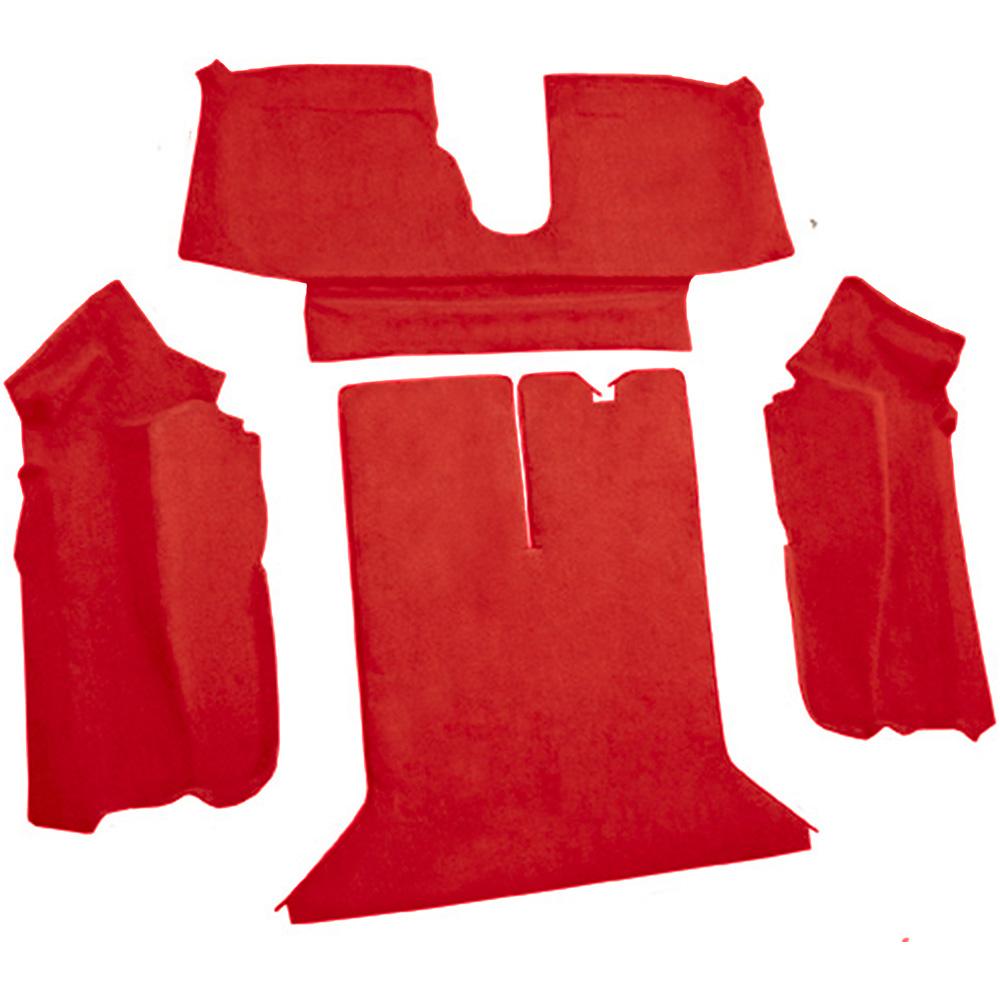 1992-93 Chevrolet Corvette Coupe w/ 1 Door Latch Rear Molded Carpet Cutpile Torch Red