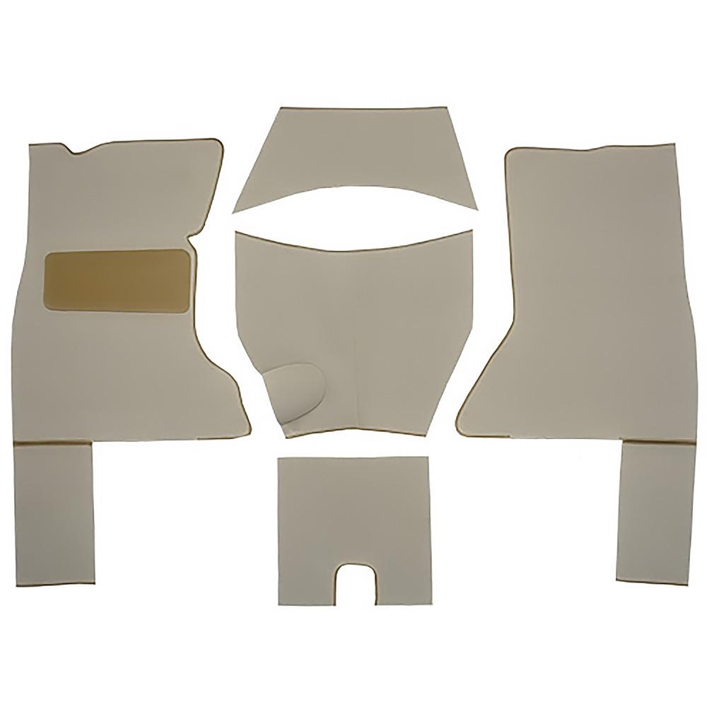 1953-55 Chevrolet Corvette Complete Cut & Sewn Carpet Set Foam Loop Black