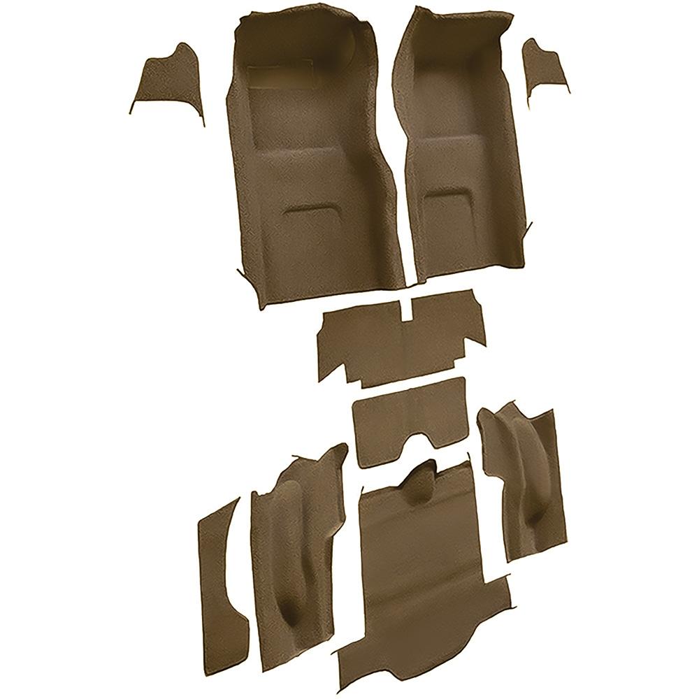 1965 Chevrolet Corvette Coupe Complete Molded Carpet Set w/o Heel Pad Loop Mass Backing Medium Saddle