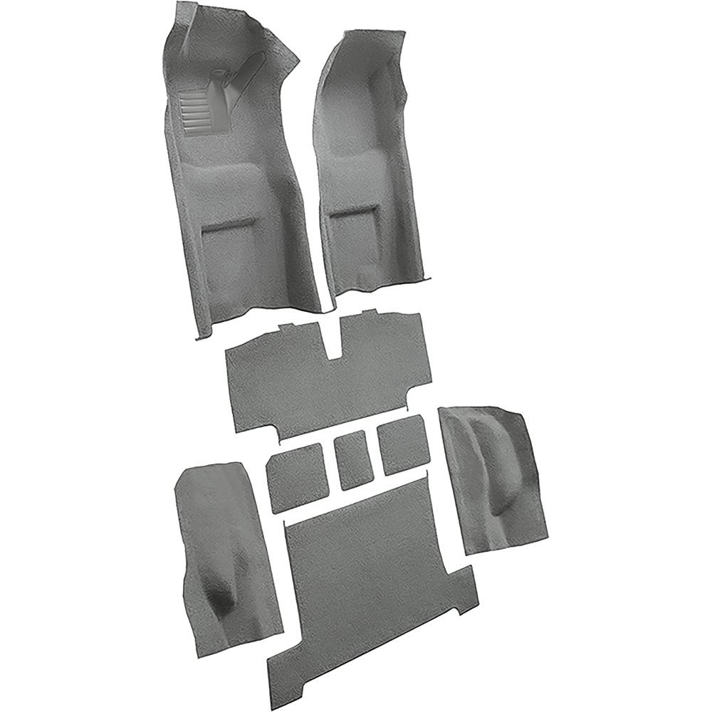 1968 Chevrolet Corvette 4-Speed Complete Molded Carpet Set w/ Heel Pad Loop Mass Backing Gunmetal Gray