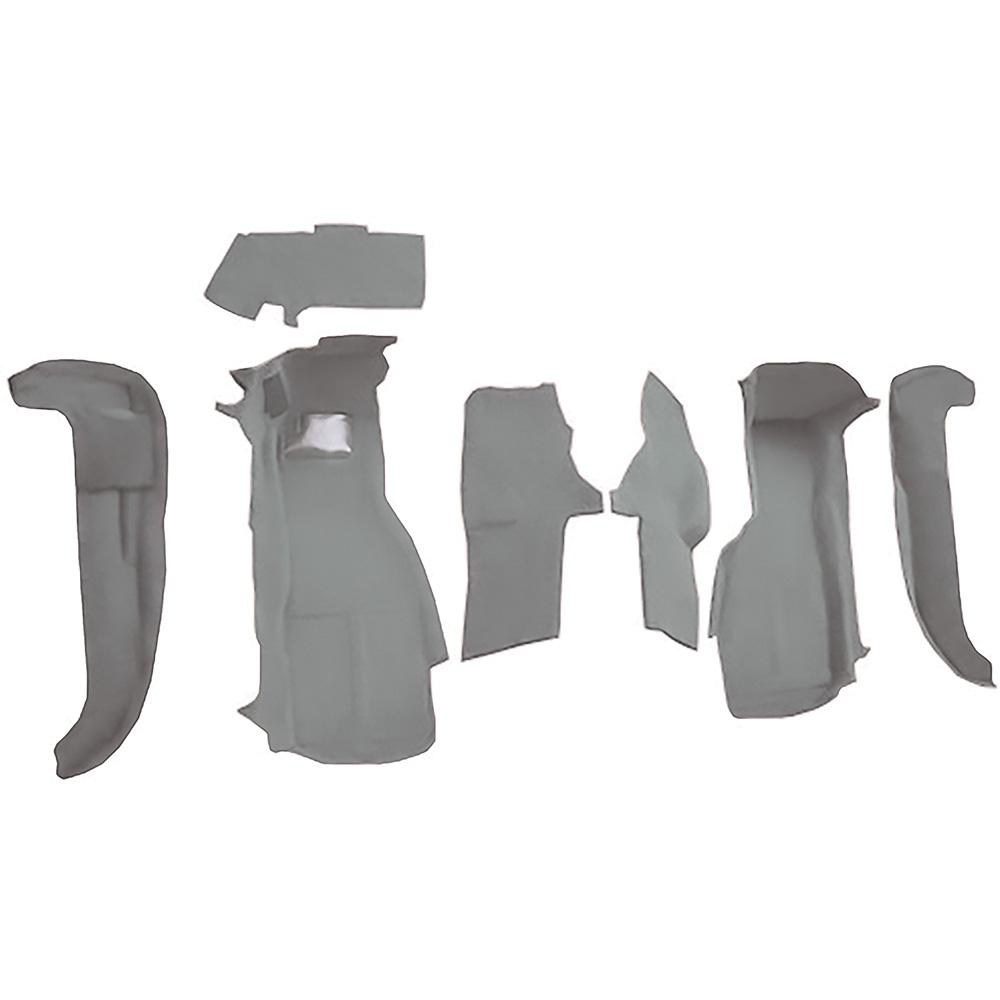 1994-96 Chevrolet Corvette Front Molded Carpet Set w/o Door Panels Cutpile Mass Backing Medium Gray/Pewter