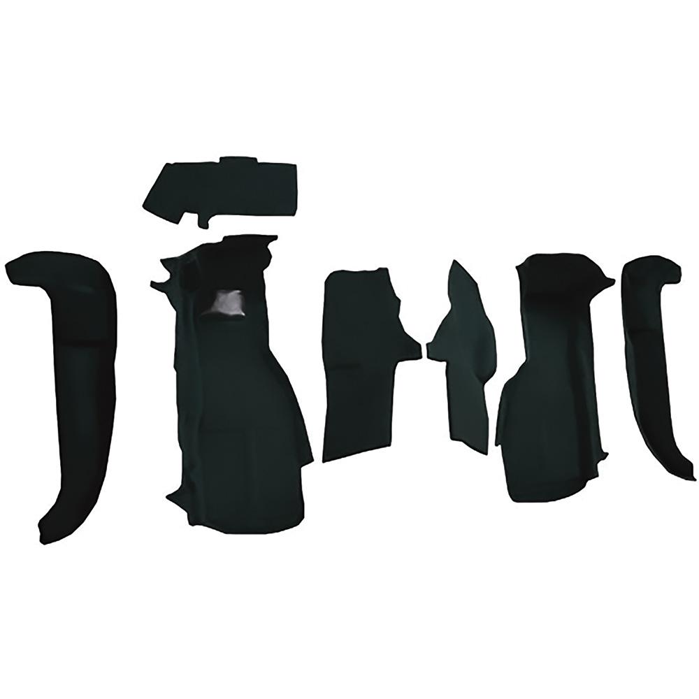 1994-96 Chevrolet Corvette Front Molded Carpet Set w/o Door Panels Truvette Mass Backing Black