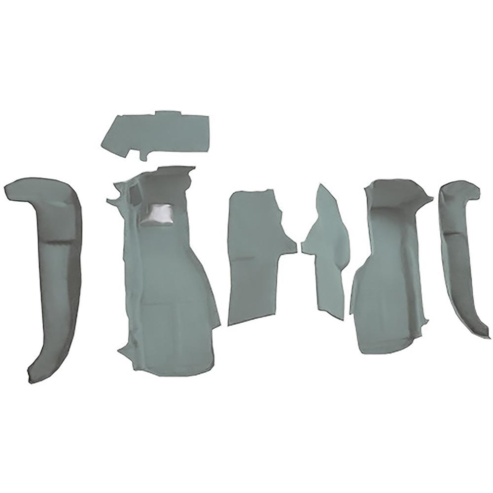 1994-96 Chevrolet Corvette Front Molded Carpet Set w/o Door Panels Truvette Mass Backing Gray