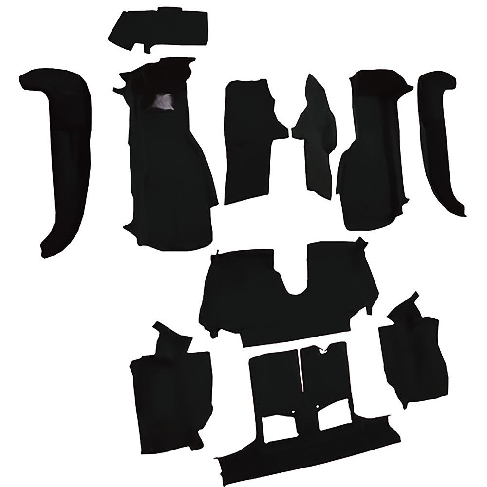 1994-96 Chevrolet Corvette Convertible w/o Door Panels Cutpile Mass Backing Black