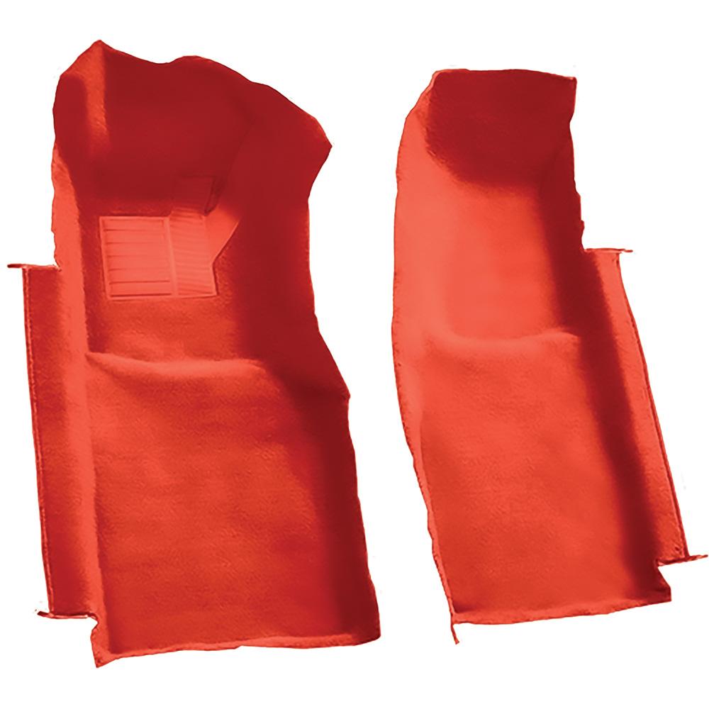 1978-80 Chevrolet Corvette Front Molded Carpet Set Cutpile Mass Backing Firethorn/Medium Red