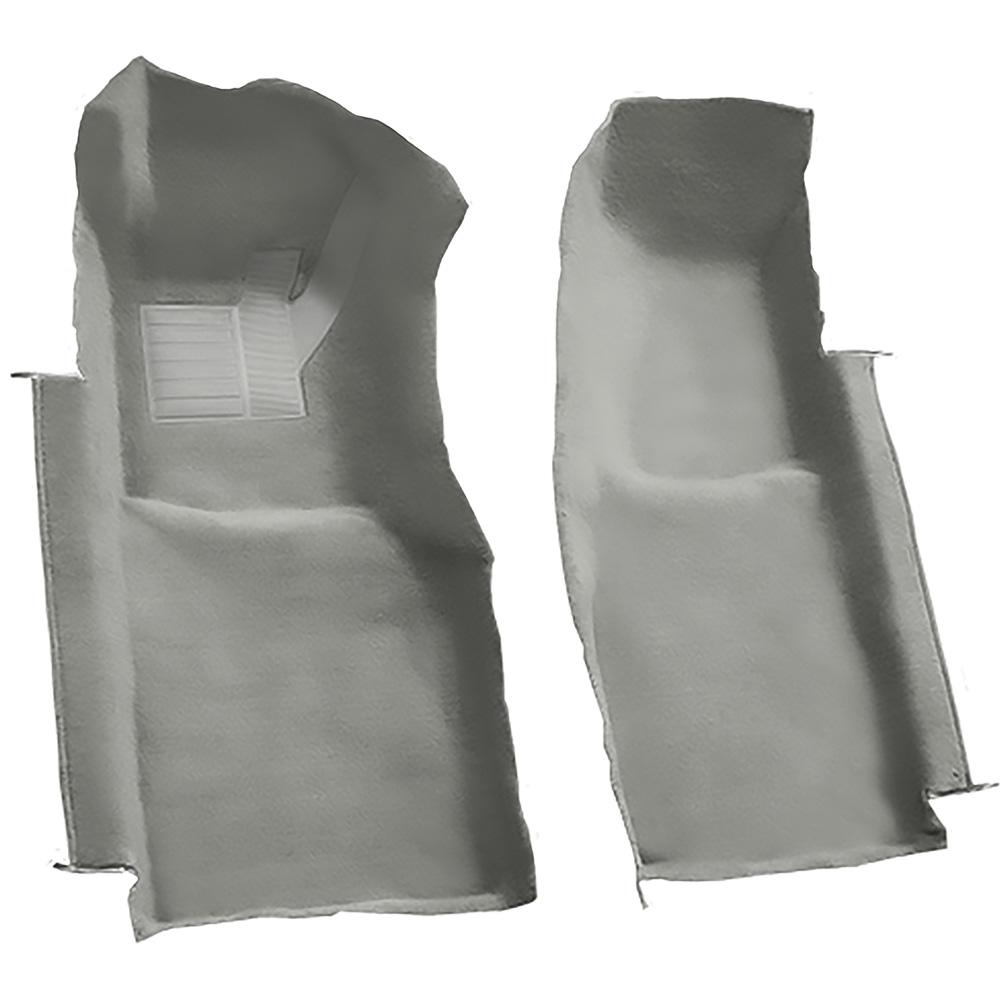 1978-80 Chevrolet Corvette Front Molded Carpet Set Cutpile Mass Backing Gray / Oyster