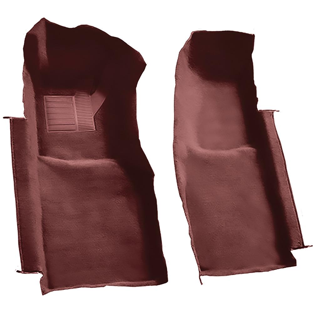 1978-80 Chevrolet Corvette Front Molded Carpet Set Cutpile Mass Backing Claret / Oxblood
