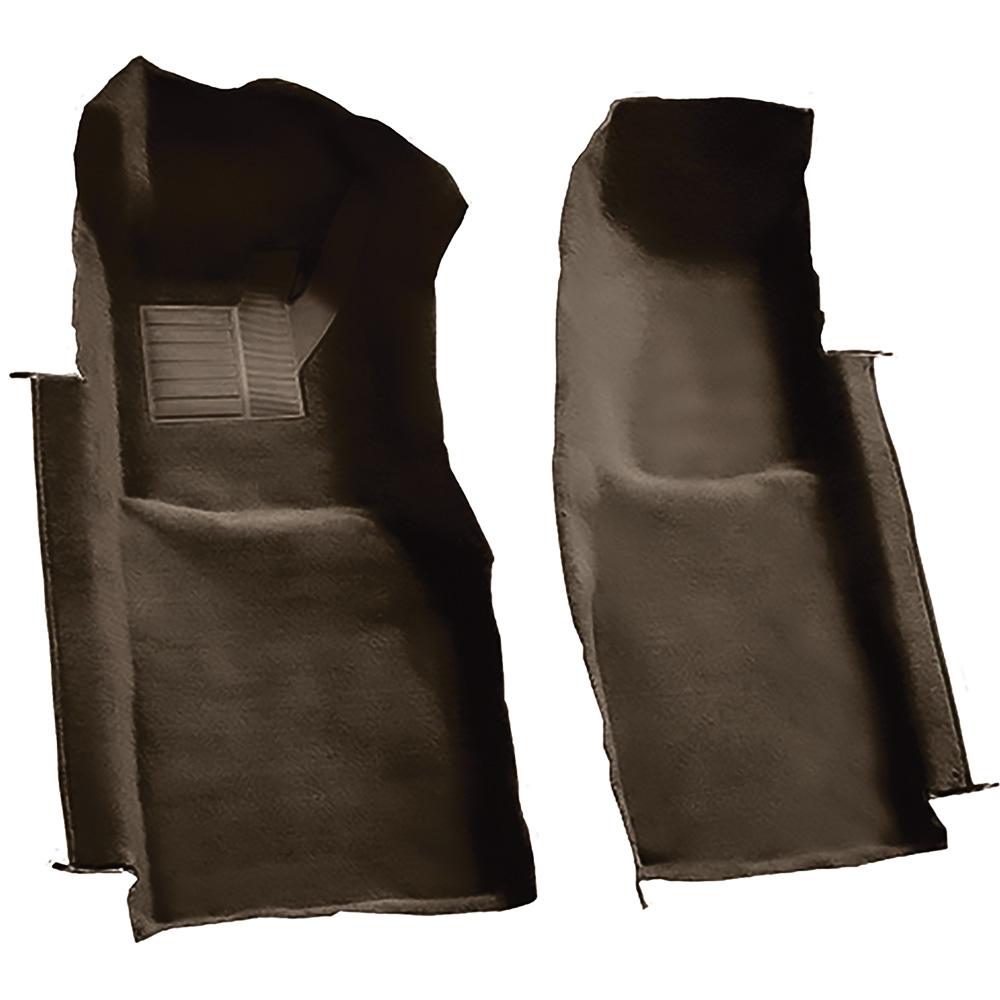 1978-80 Chevrolet Corvette Front Molded Carpet Set Cutpile Mass Backing Brown