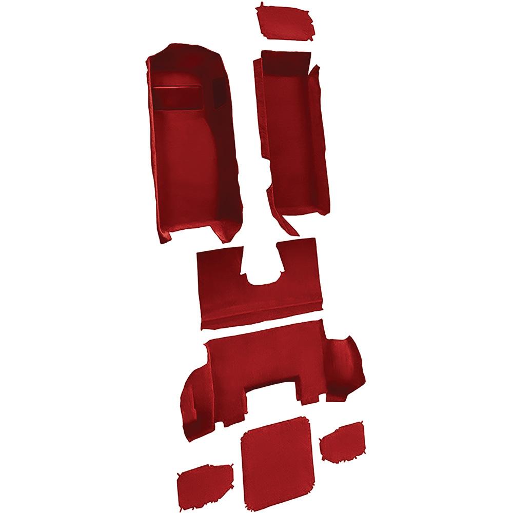 1997-04 Chevrolet Corvette Coupe Complete Molded Carpet Set Truvette Mass Backing Torch Red