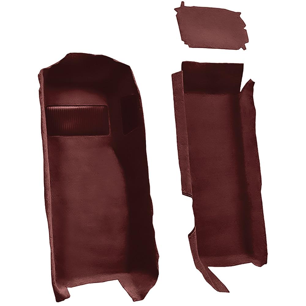 1997-04 Chevrolet Corvette Coupe/Convertible Front Molded Carpet Set Cutpile Mass Backing Claret / Oxblood