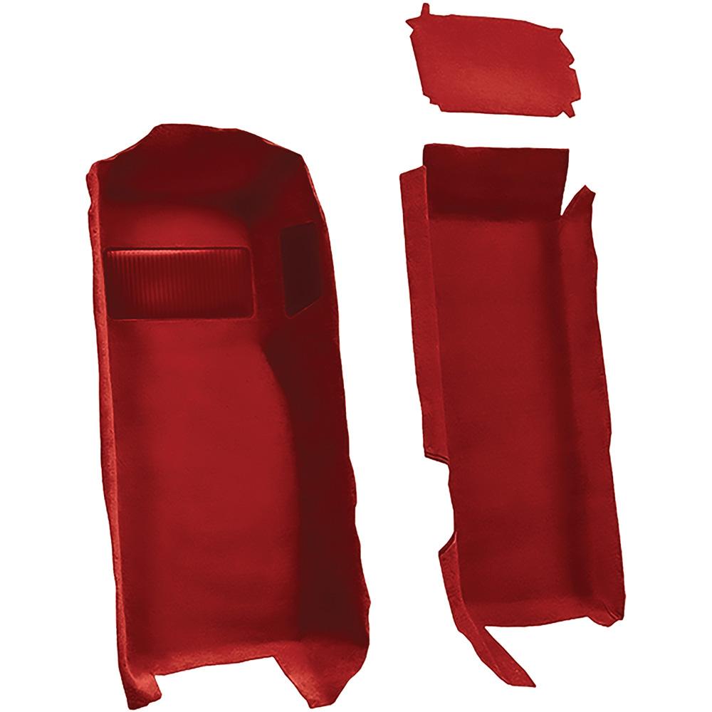1997-04 Chevrolet Corvette Coupe/Convertible Front Molded Carpet Set Truvette Mass Backing Torch Red