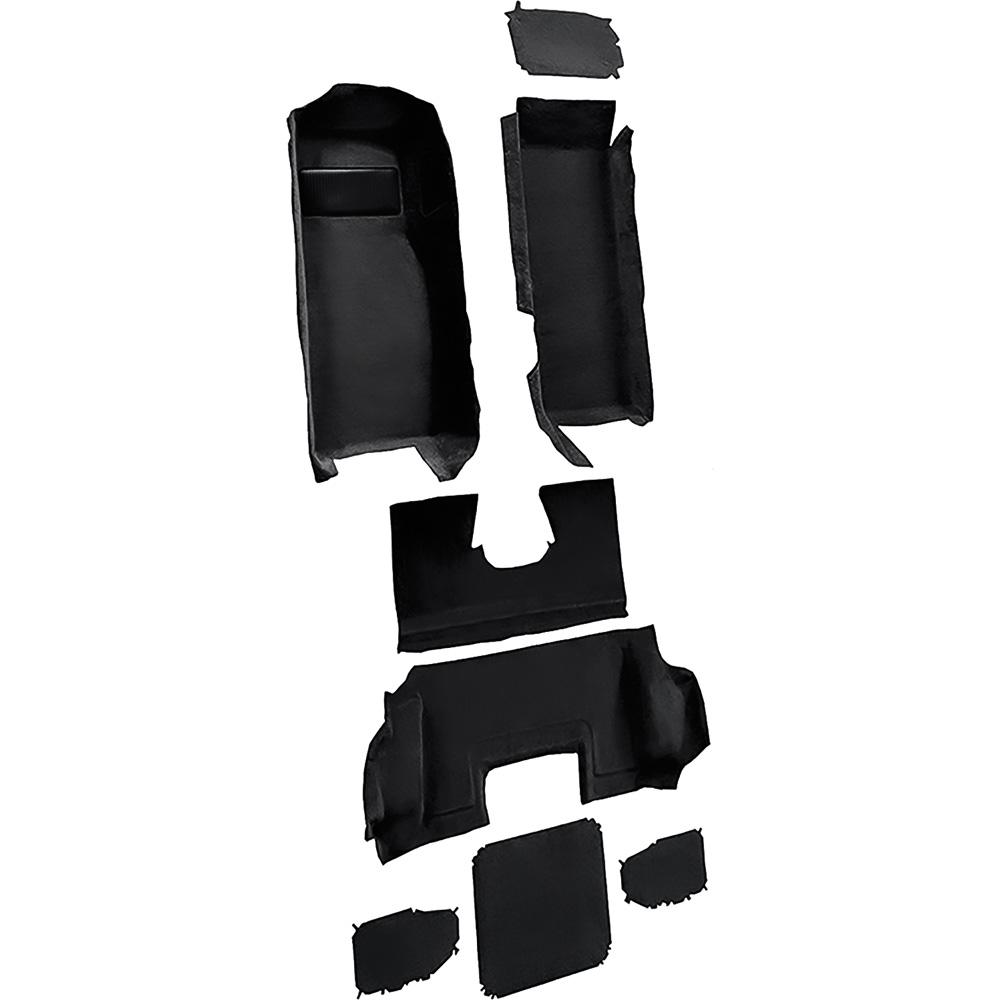 1998-00 Chevrolet Corvette Hardtop/Convertible Complete Molded Carpet Set Cutpile Mass Backing Black