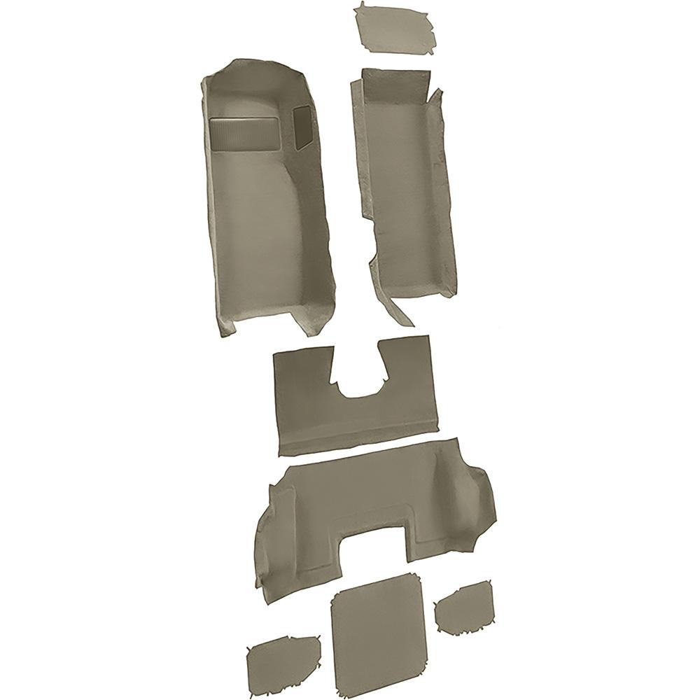 1998-00 Chevrolet Corvette Convertible Complete Molded Carpet Set Cutpile Mass Backing Medium Beige