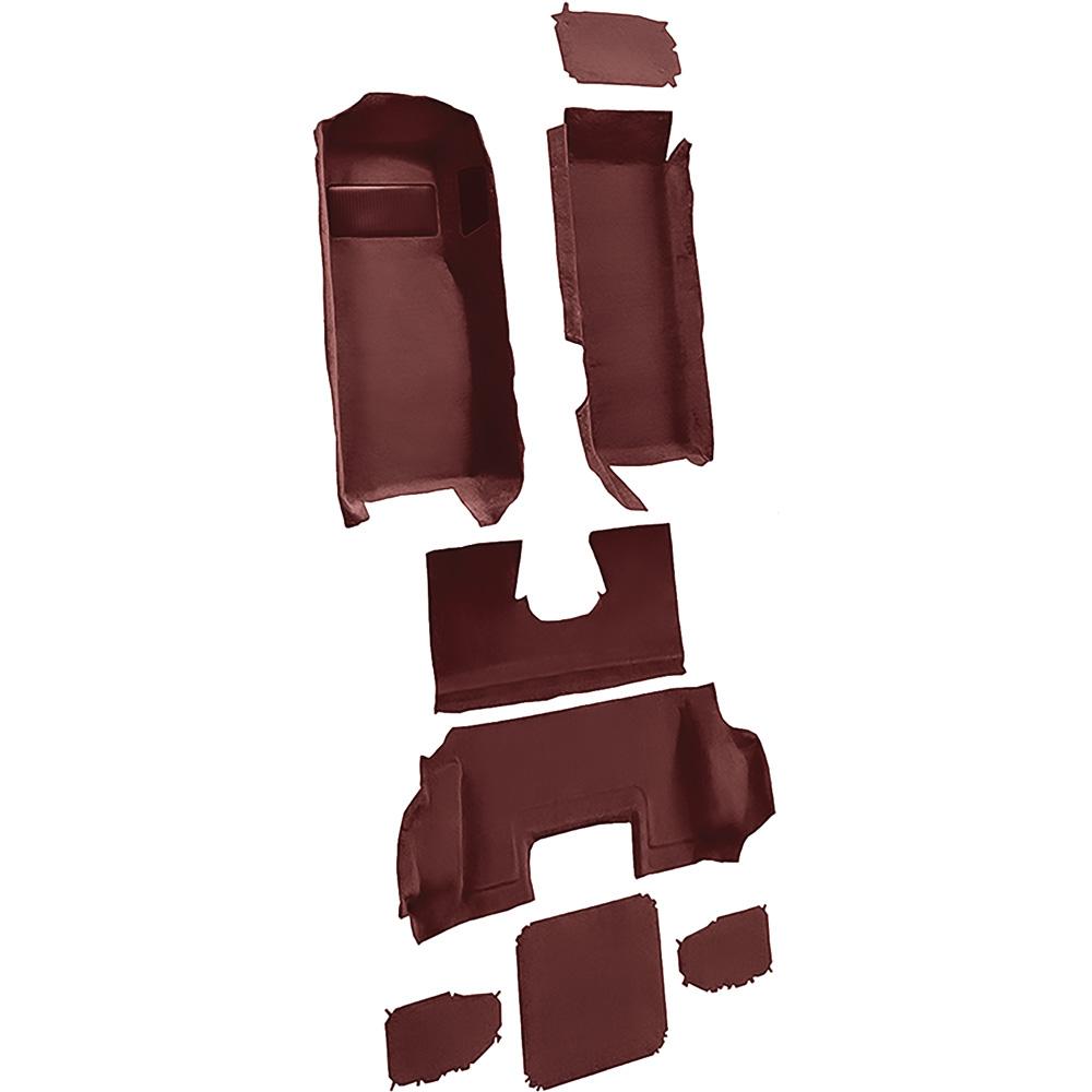 1998-00 Chevrolet Corvette Hardtop/Convertible Complete Molded Carpet Set Cutpile Mass Backing Claret / Oxblood