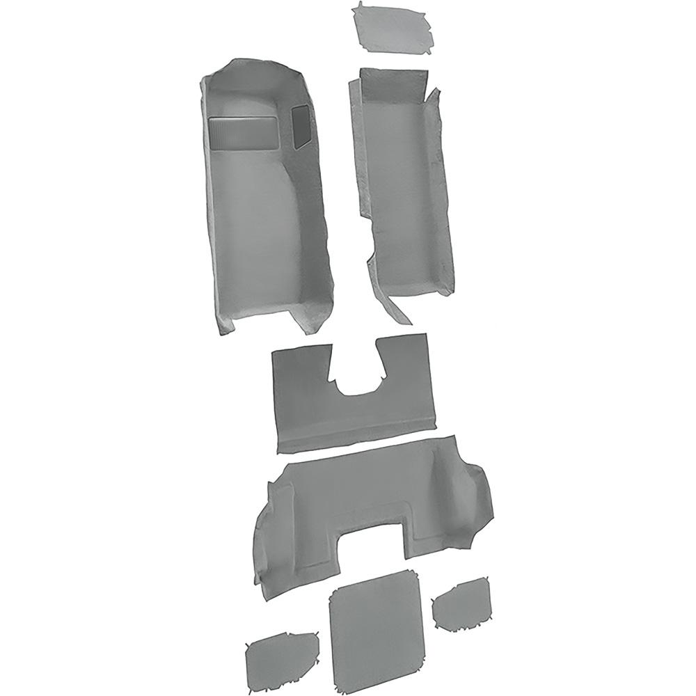 1998-00 Chevrolet Corvette Hardtop/Convertible Complete Molded Carpet Set Cutpile Mass Backing Medium Gray/Pewter