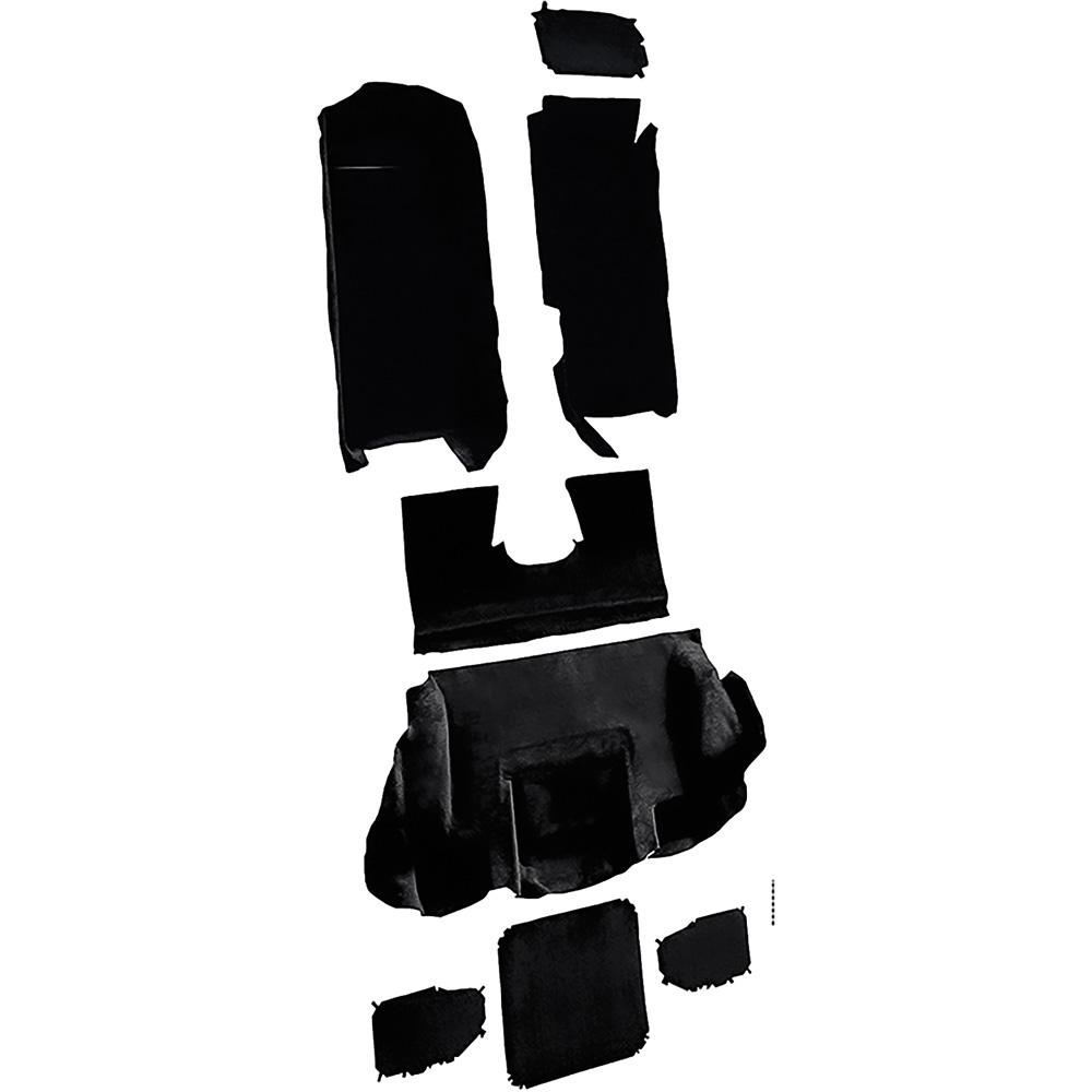 2001-04 Chevrolet Corvette Hardtop/Convertible Complete Molded Carpet Set Cutpile Mass Backing Black