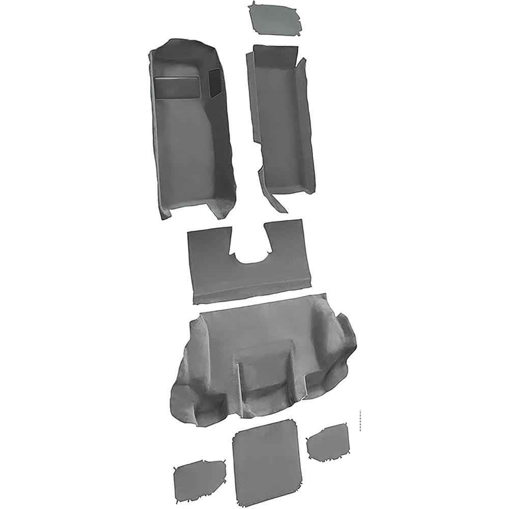 2001-04 Chevrolet Corvette Hardtop/Convertible Complete Molded Carpet Set Cutpile Mass Backing Medium Gray/Pewter