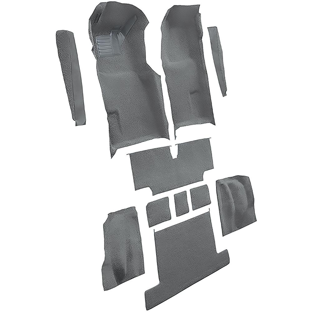 1976 Chevrolet Corvette Complete Molded Carpet Set w/ Heel Pad Cutpile Mass Backing Dark Gray