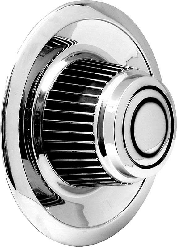 1968-81 Camaro, Impala, Chevelle, Nova Chrome Rally Wheel Cap Plastic w/o Wording Each