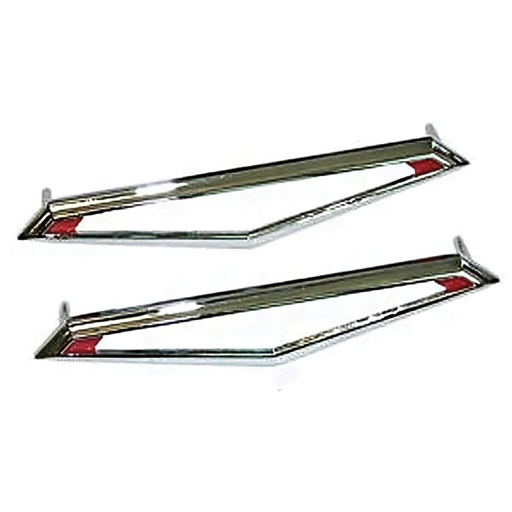 1969 Pontiac GTO Rear Marker Lamp Bezel Chrome Pair