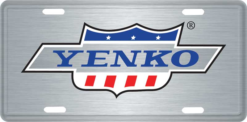 1966-71 Yenko License Plate Early Logo Stamped Aluminum