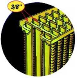 1967-72 Chevy Pickup 6 Cyl 250 with MT 3 Row Copper/Brass Radiator (17" x 26-1/4" x 2" Core)