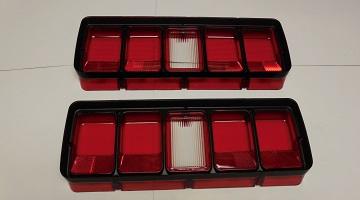 1971 Road Runner & GTX Mopar, Tail light Lenses-Black -Pair