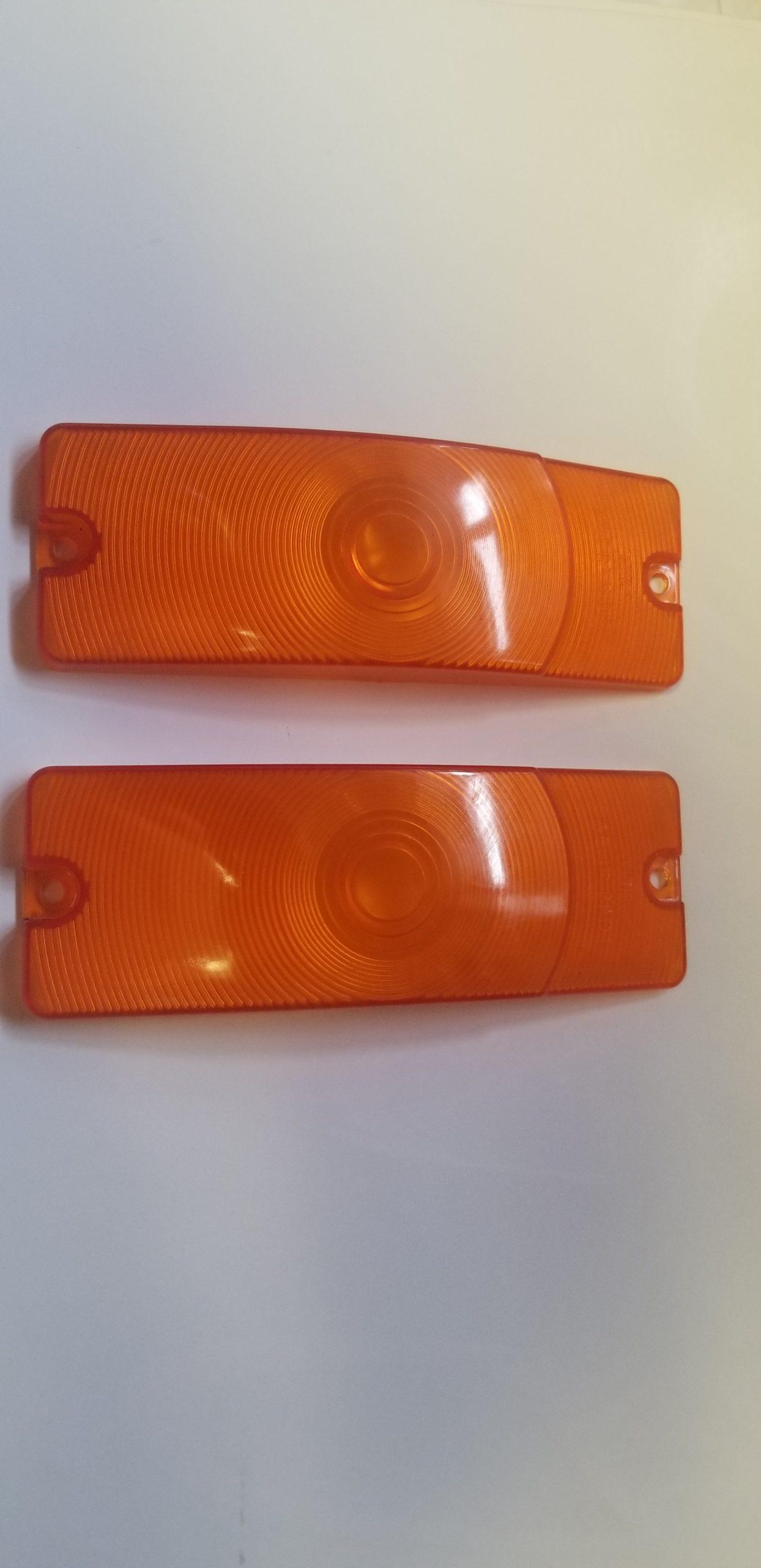 68-69 Dodge Truck Grille Mounted Park Light Turn Signal Lenses Pair