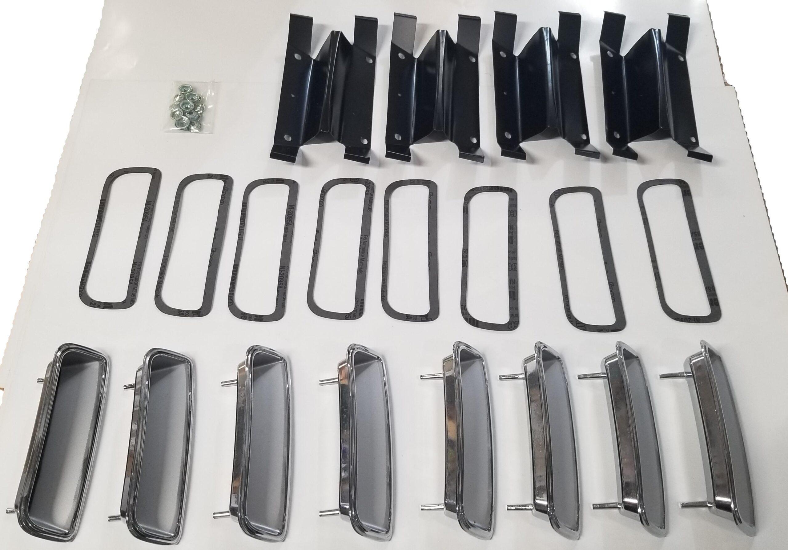 1971 Cuda, Fender Louvers with 8 brackets - Set