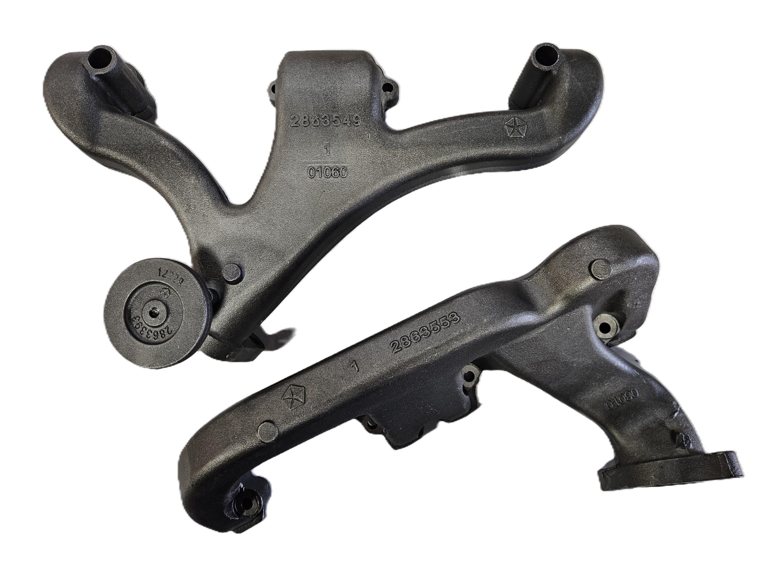 340 Exhaust Manifolds PN#2863549 and PN#2863553