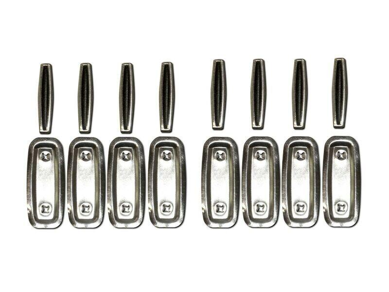 68-69 Road Runner and 70-71 A-Body Bench Seat Emblems, Set of 8 (TP-68/9RRSTMBLM/8)