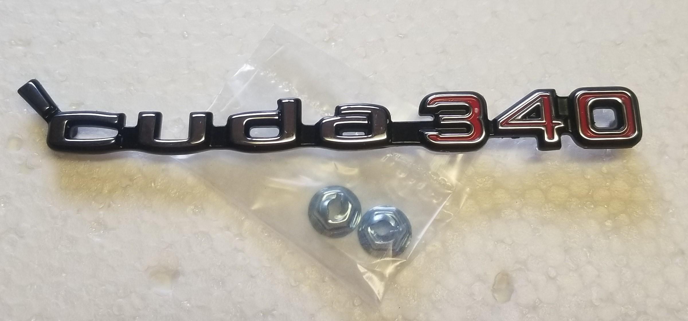 70-73 Cuda 340 Hood Emblem