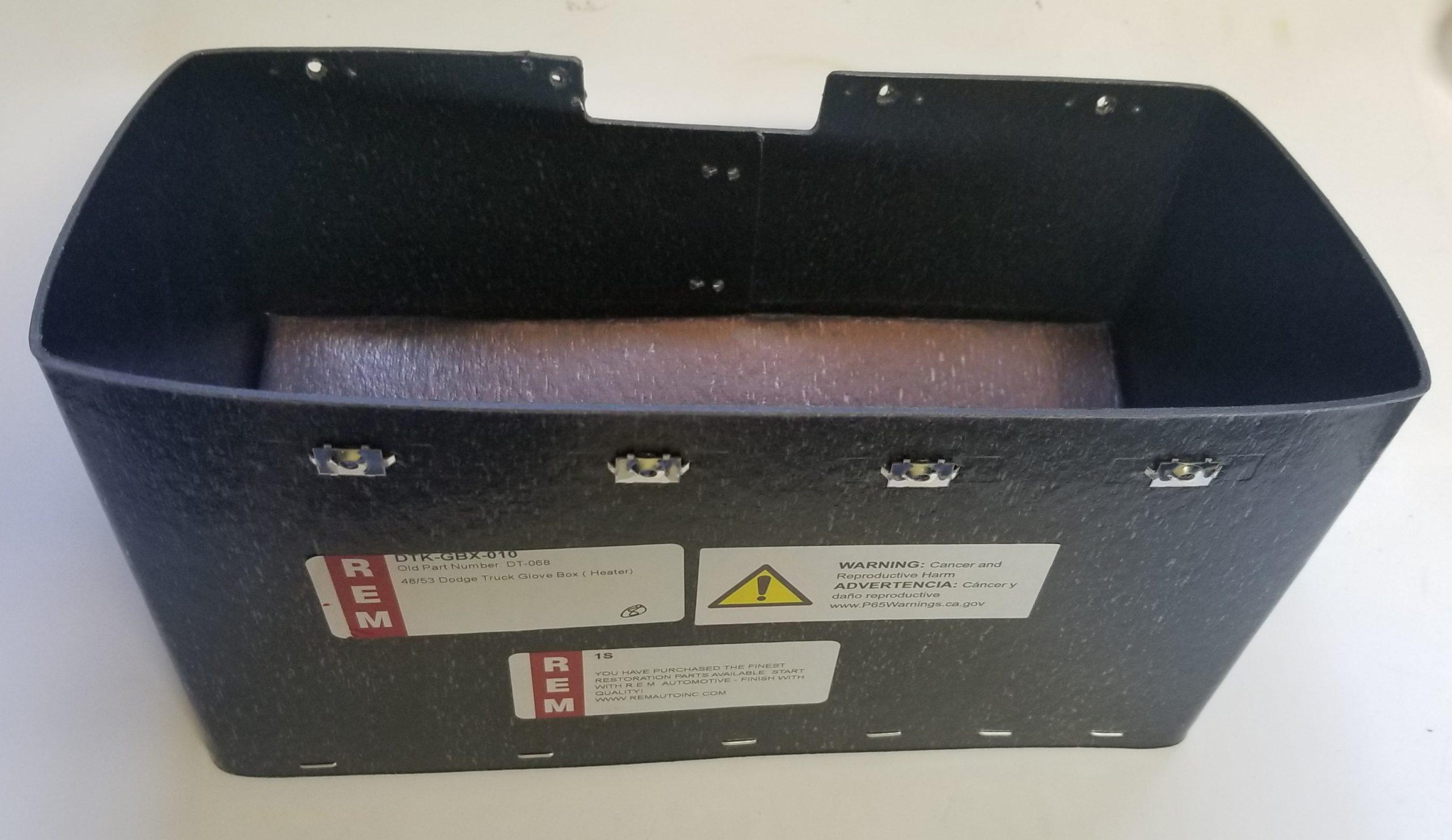 48-53 Dodge Truck, Glove Box Liner, for trucks with heater