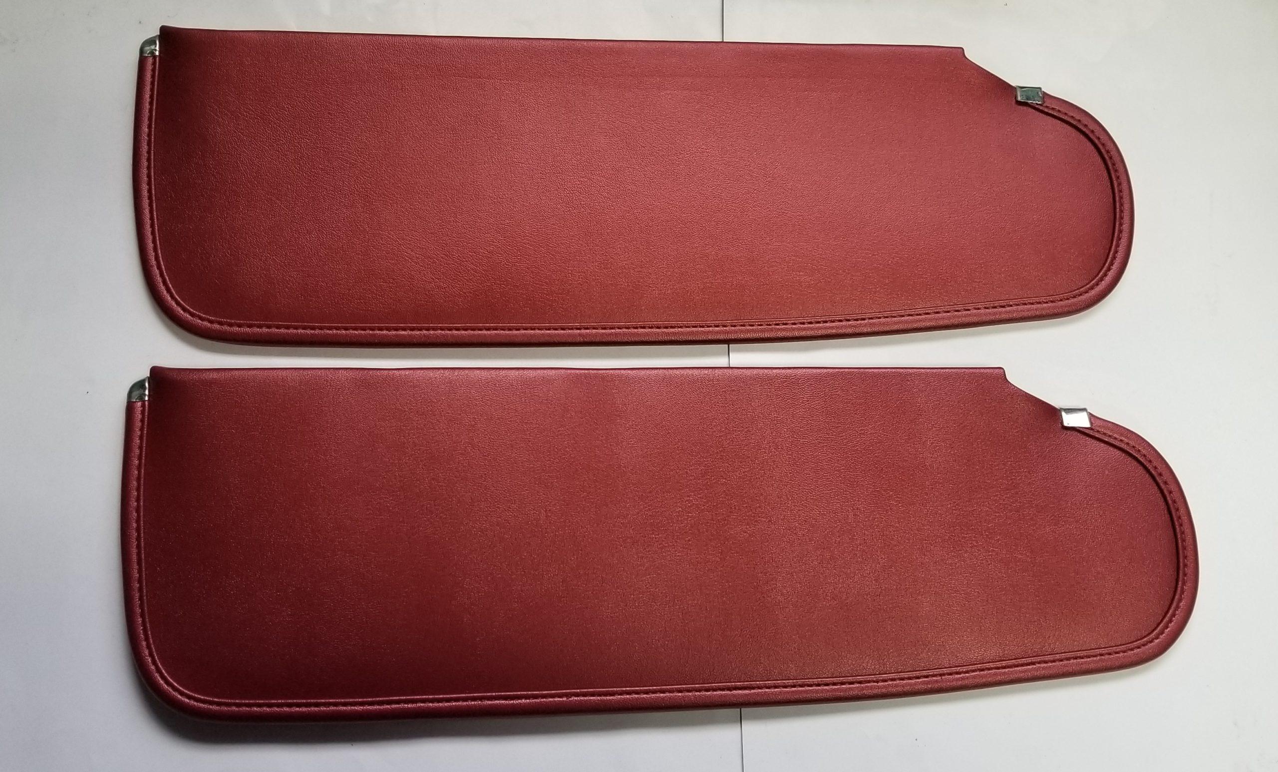 64-66 A-Body Dart Valiant Barracuda Sun Visors Metalic Red Pair