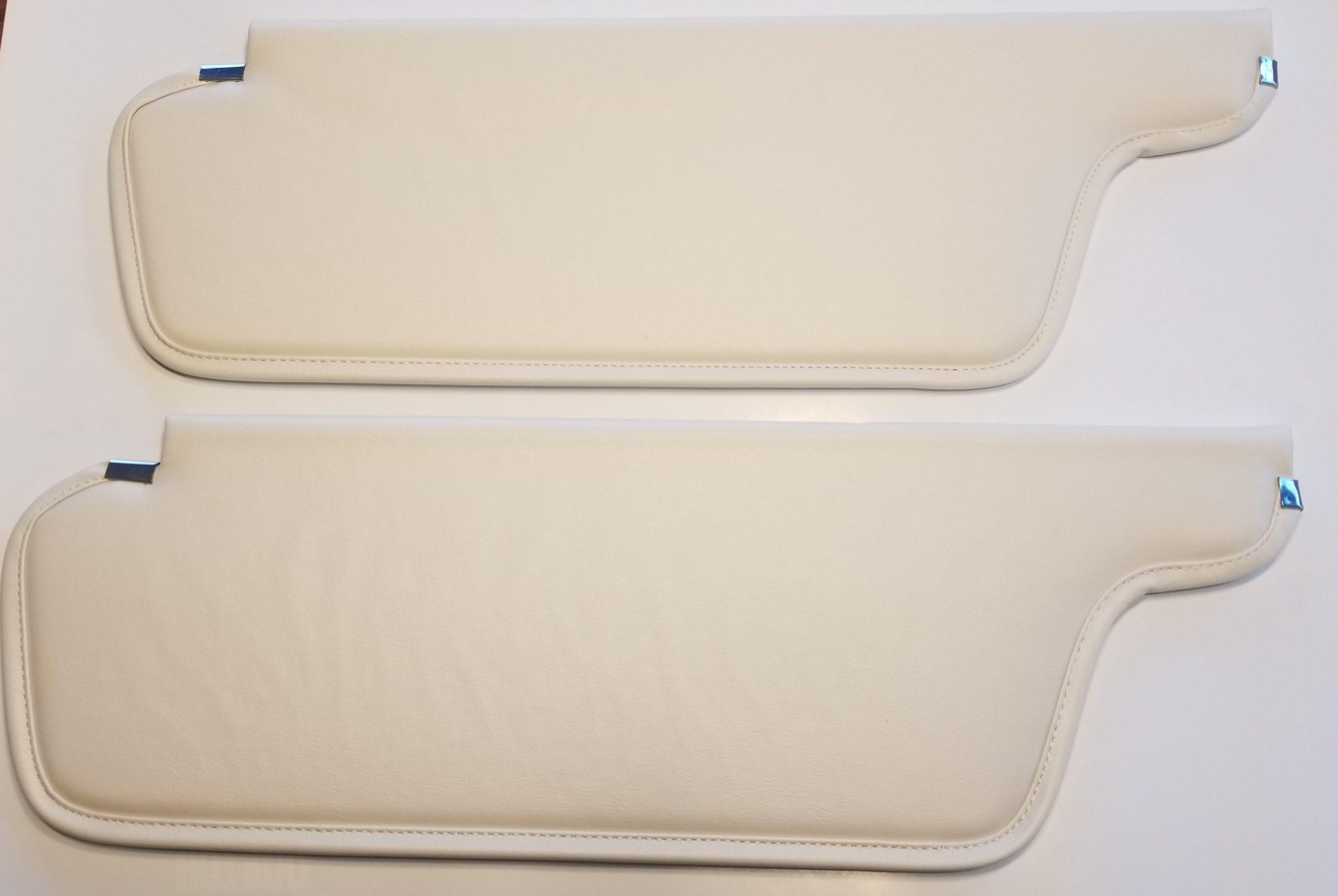 66-68 B and A-Body White Sun Visors Pair