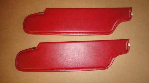1969 A-Body Convertible Sun Visors Red Pair