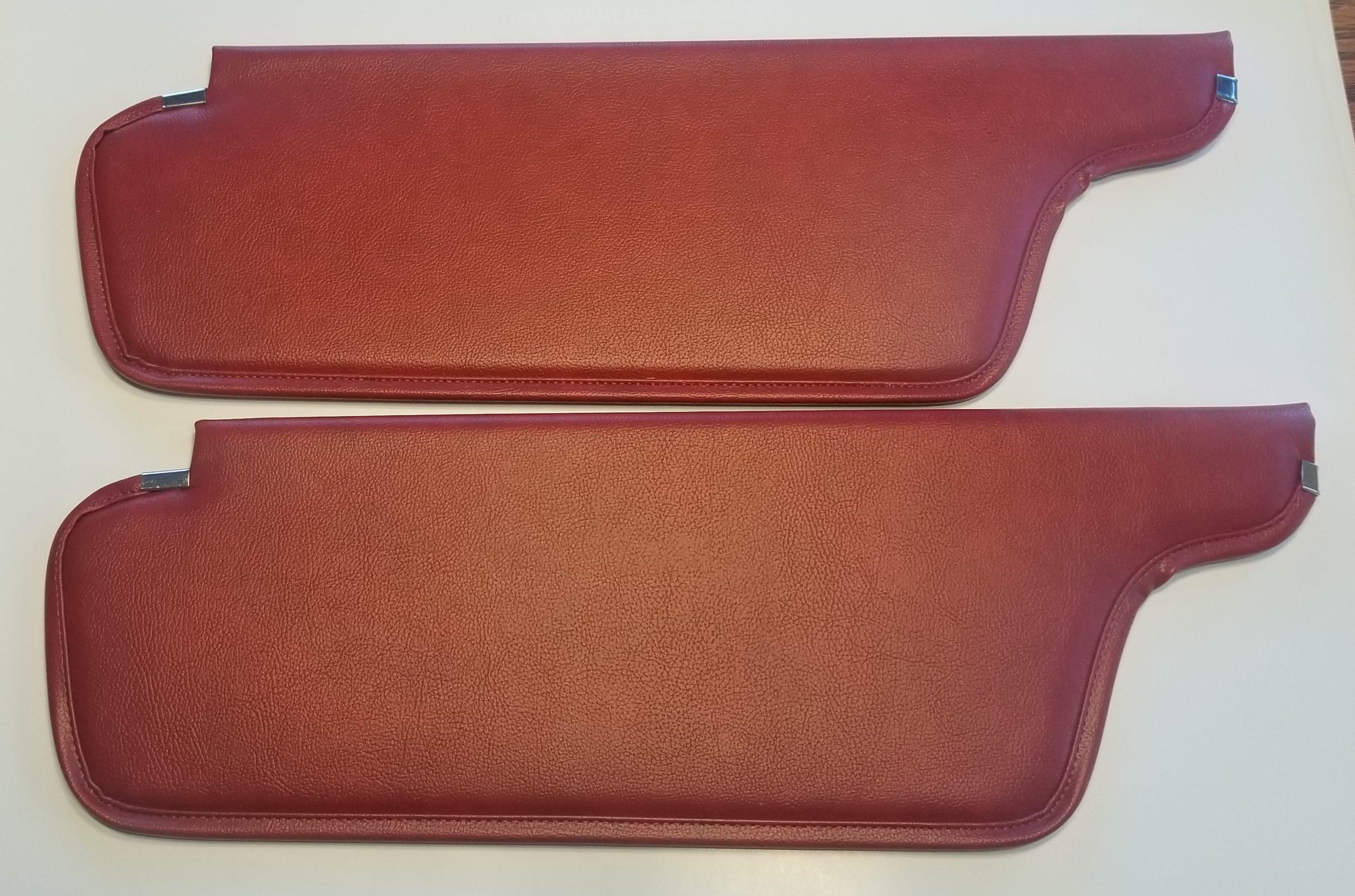 69-70 B and A-Body Red Sun Visors Pair