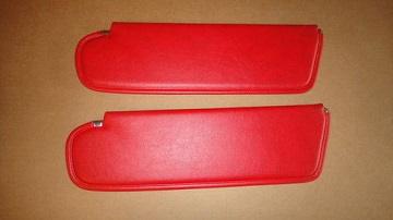 72-73 E-Body Cuda Challenger Sun Visors Red Pair