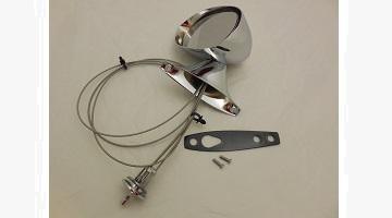 73-74 B-Body, Mirror Drivers Side- Rallye- Chrome- Remote Mopar
